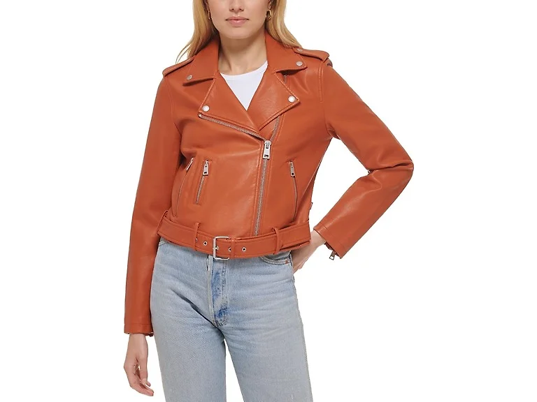 Levi's Women (2X) Belted Faux Coat Golden Brown