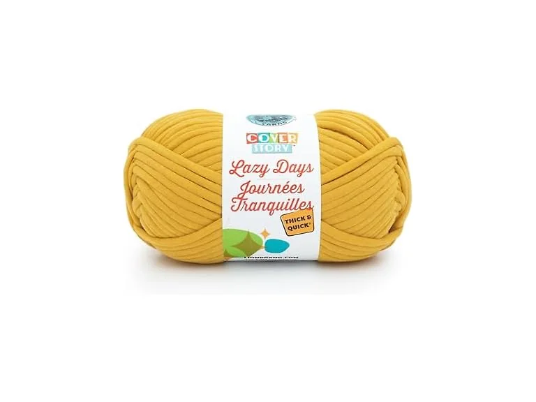 Lion Brand Yarn Cover Story Lazy Days Mustard, 1 Pack