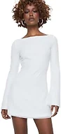 Princess Polly Lukea Long Sleeve Mini Dress White