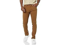 Amazon Essentials Men's Skinny-Fit Stretch Jean - Discontinued Colors, Dark Khaki Brown, 42W x 28L