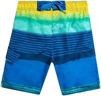 Kanu Surf Boys' Reflection Quick Dry Upf 50+ Beach Swim Trunk, Moonbeam Royal, 8