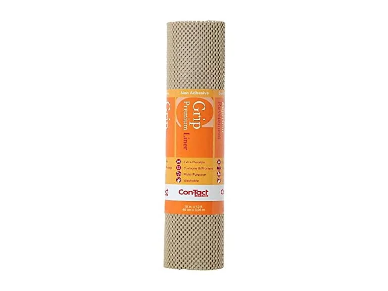 18 inch(s) x 10' Taupe/Stone Non-Slip Shelf Liner