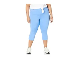 Amazon Essentials Women's High Waisted Active Sculpt Exercise Shaping Capri Leggings, French Blue, Medium