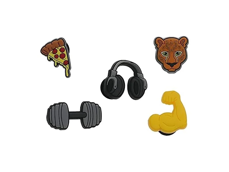 Crocs Jibbitz Get Swole Sports 5-Pack Shoe Charms