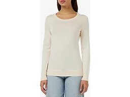Amazon Essentials Women's Long-Sleeve Lightweight Crewneck Sweater, Flattering (Available in Plus Size), Pale Peach, Small