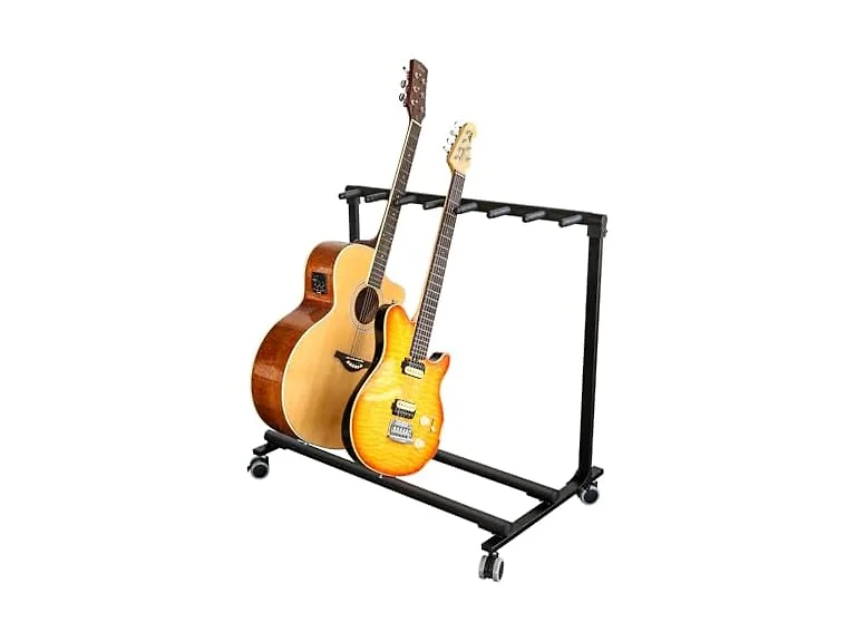 Takywep Foldable Multi Guitar Stand with Wheels