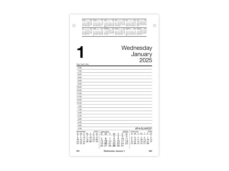 AT-A-GLANCE AT-A-GLANCE 2025 Desk Calendar Refill