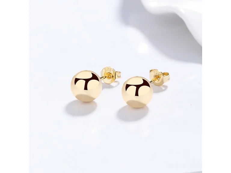 14K Gold Ball Stud Earrings