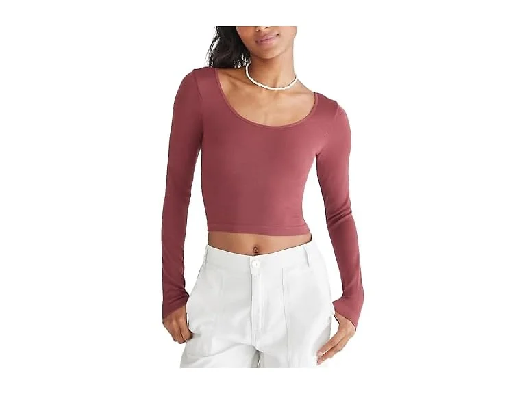 Aeropostale Seamless Wear 3-way V-neck Tiny Top