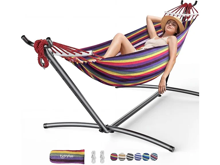 Everyfun Double Hammock with Stand, 2 Person