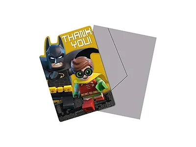 Lego Batman "Thank You" Postcard, Party Favor