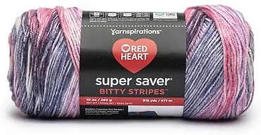 Red Heart Bitty Stripes Super Saver Yarn by Red He