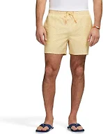 IZOD Men's Swim Trunks with Comfort Liner Saltwater Performance UPF50 Stretch Swimsuit 4" Inseam, Lemon Meringue, Small