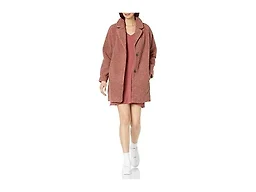 Amazon Essentials Women's Teddy Bear Fleece Oversized-Fit Lapel Jacket, Dusty Rose, Small