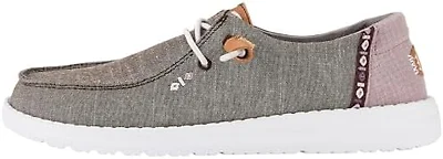 Hey Dude Womens Shoes, Wendy Chambray Boho, Black, 39