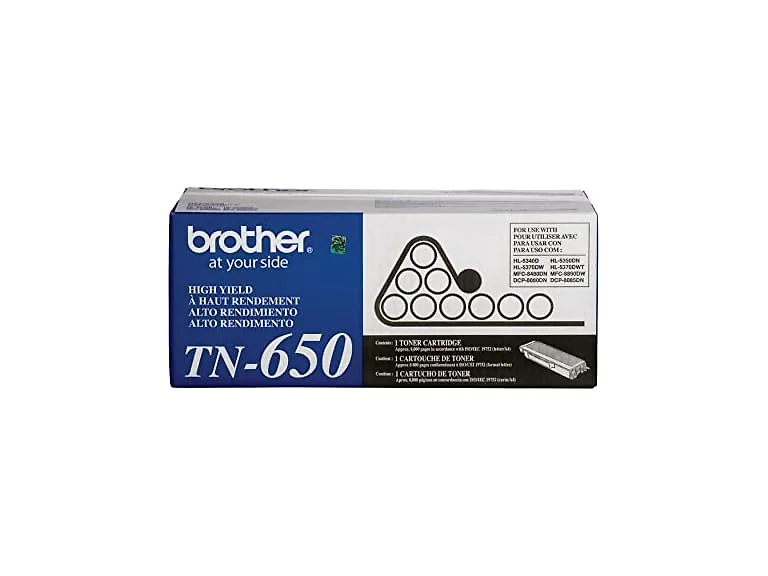 Brother Genuine High YieldToner Cartridge, TN650, Replac (Open Box)
