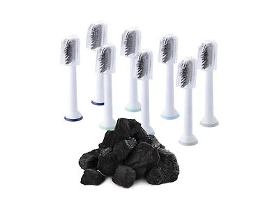 8pk Charcoal Replacement Toothbrush Heads