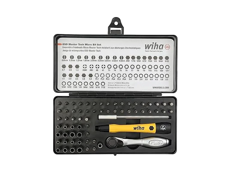 Wiha 75965 65pc System 4 ESD Ratchet & MicroBits Set
