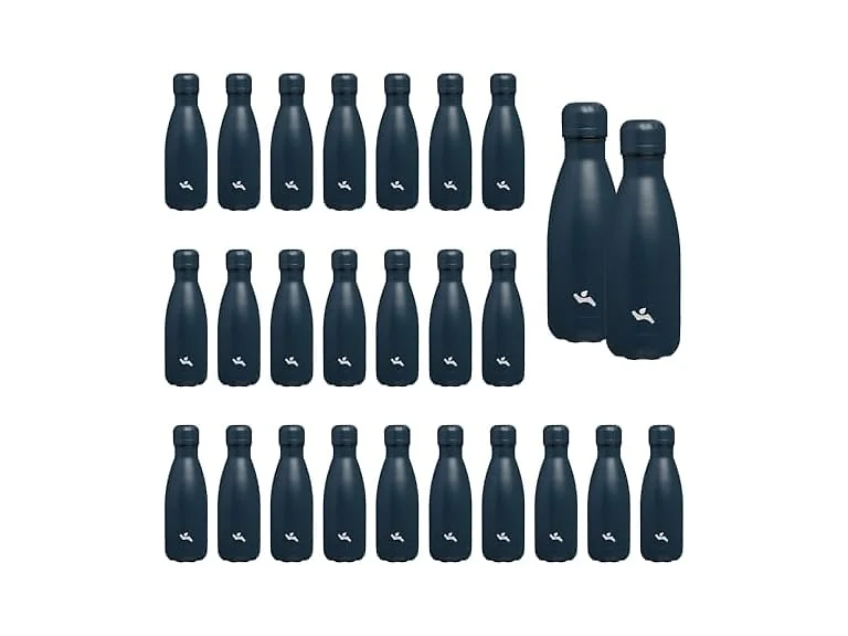Konokyo 24 Pack 12 oz Water Bottle Navy Blue