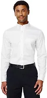 Amazon Essentials Men's Slim Fit Stretch Wrinkle Free Button Down Collar Dress Shirt, White, X-Small