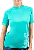 Kanu Surf Women's Breeze UPF 50+ Short Sleeved Active Rashguard & Workout Top, Lanai Lagoon, Medium