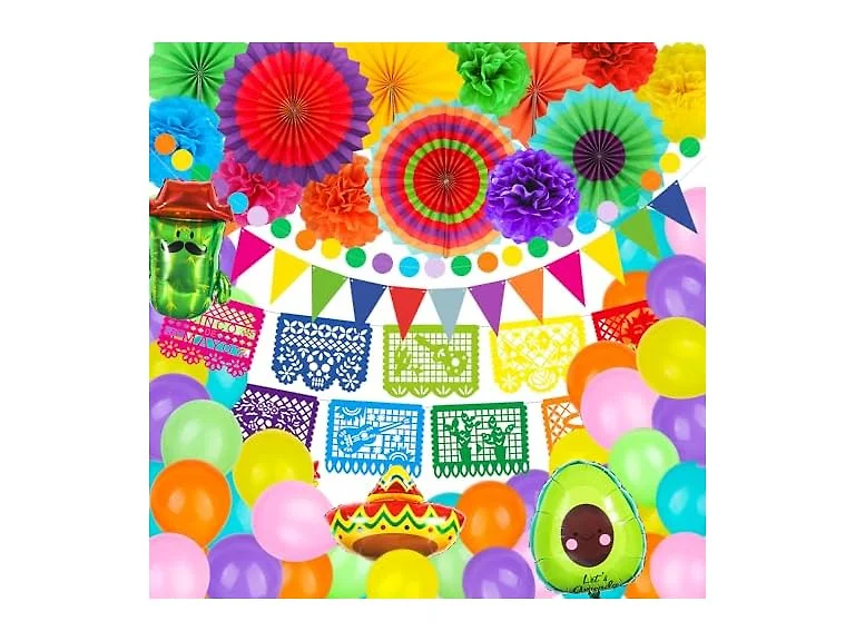 59 PC Mexican Fiesta Party Decorations