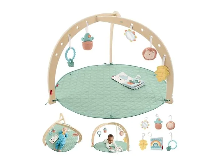 Fisher-Price Wood Baby Playmat Lay & Play