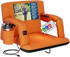 Recl H Stadium Seat w Armrests - Org