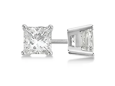 Genuine Crystal Square Stud Earring