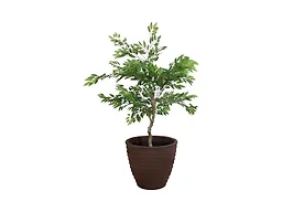 Sunnydaze Ribbed 16" Outdoor Plant Pot - Polyresin Double-Walled Planter for Indoor or Outdoor Use - Rust