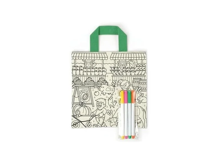 Farmers' Market, Color In Canvas Tote Bag