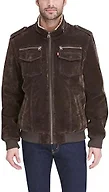 Levi's Men's Faux Leather Aviator Bomber Jacket Coat, Brown, XS