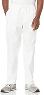 Amazon Essentials Men's Elastic Drawstring Waist Scrub Pants, Straight Leg, Pull-on, Moisture-Wicking, White, XX-Large