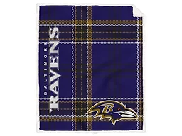 NFL Team Classic Plaid Throw - Baltimore Ravens