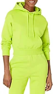 Amazon Essentials Women's Crop Pullover Hoodie Sweatshirt with Kangaroo Pocket (Available in Plus Size), Lime Green, 6X