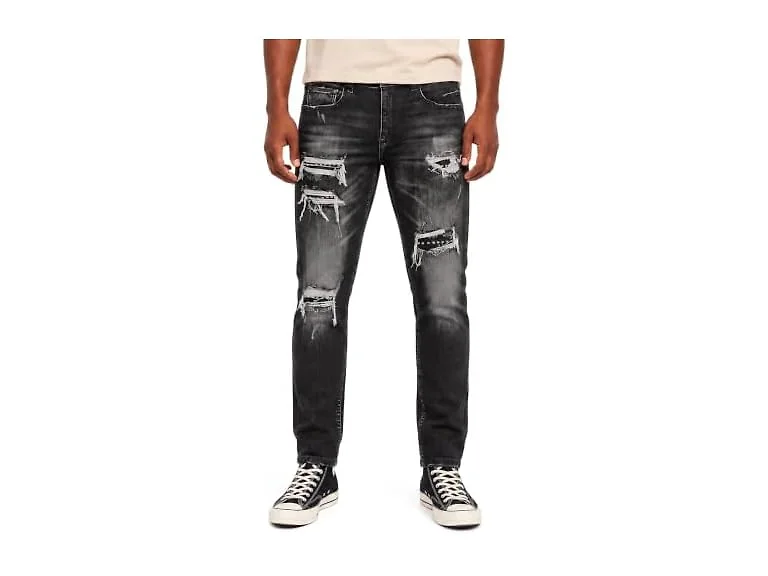 Blukraf Mens Slim Fit Stacked Jeans