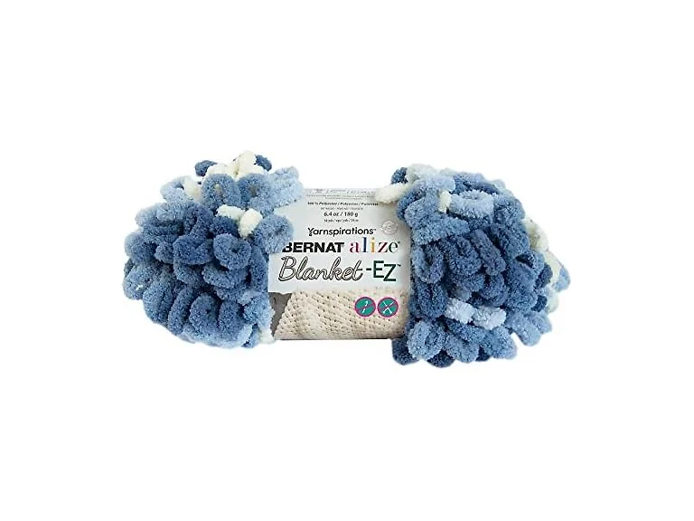 Bernat Alize Blanket-EZ Yarn, Denim Blues
