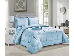 Noble House NH-8Piece Embossed Stripe BIAB QN-Lt. Bl