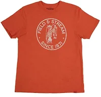 Field & Stream Slub Short Sleeve Graphic Tee Shirt, Trueblood/Orange, Medium