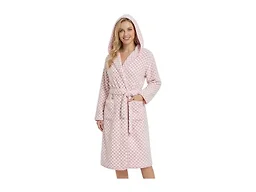 PJGGZ Checkered Hooded Bathrobe for Women, Lightweight Microfiber Towel Material Quick Dry Soft Absorbent Y2K Trendy Robe(S/M, Pink Plaid)