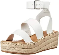 The Drop Women's Listilla Espadrille Flatform Ankle Strap Sandal Wedge, White, 6