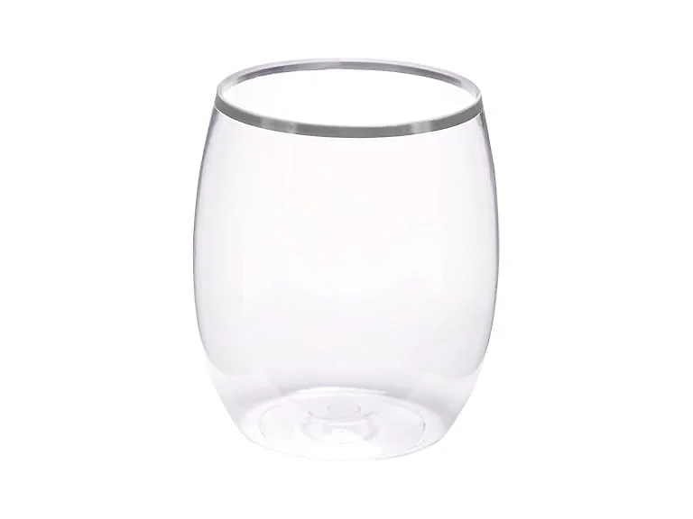 WNA Reserv 12oz Clear Plastic Stemless Wine Glasses, 64-Pack