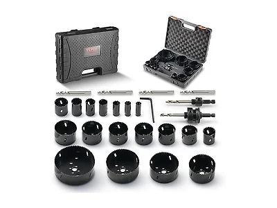 Hole Saw Kit, 18 PCS Saw Blades, 6 Drill Bits