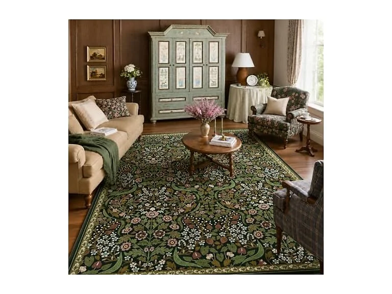 Moynesa Floral Washable 8x10 Rug