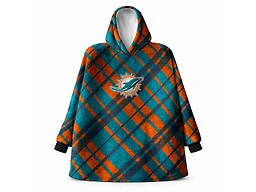 Pegasus FWD-PEG-NFL-6D08 NFL Team Cozy Sherpa Hoodie - OSFM Miami Dolphins 