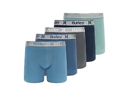 Hurley Men's 5 Pack Solid Boxer Briefs