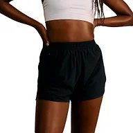 Outdoor Voices Women’s Zephyr 3” Short, Lightweight Mid-Rise Athletic Running Shorts with Zippered Pockets and Adjustable Drawstring Waist, Black, Small