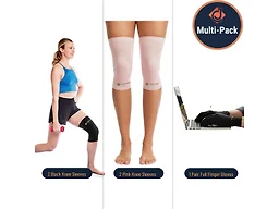 Copper Joe COJ-KN2B2P-FFG4-SM Small Knee & Full Finger Glove
