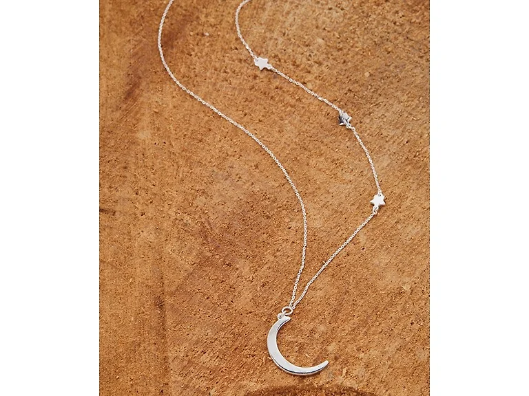 Yeidid Sterling Crescent Moon Necklace