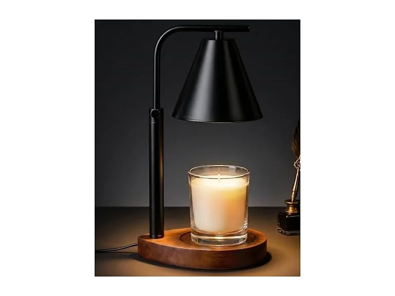 Black Candle Warmer Lamp with Timer